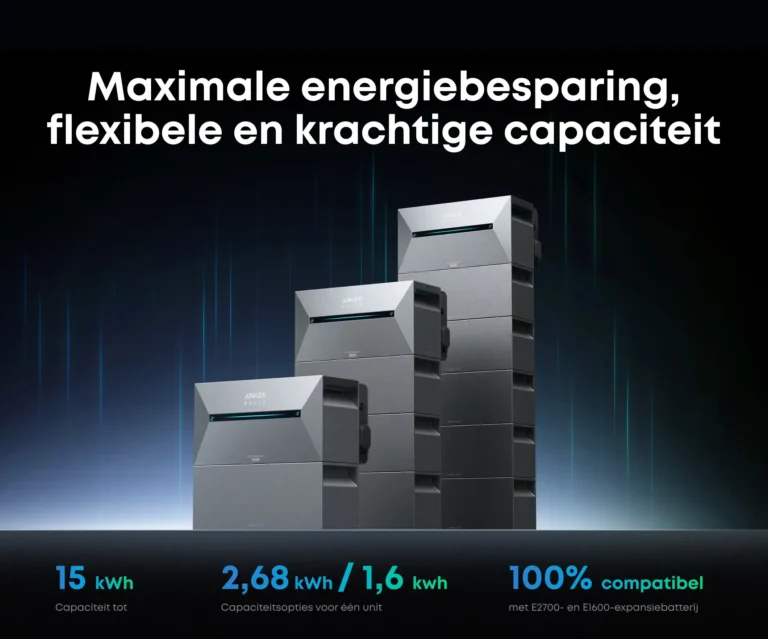Anker Solix meerdere groottes naast elkaar