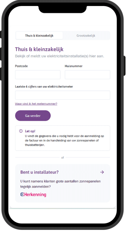 Energieleveren.nl stap 1