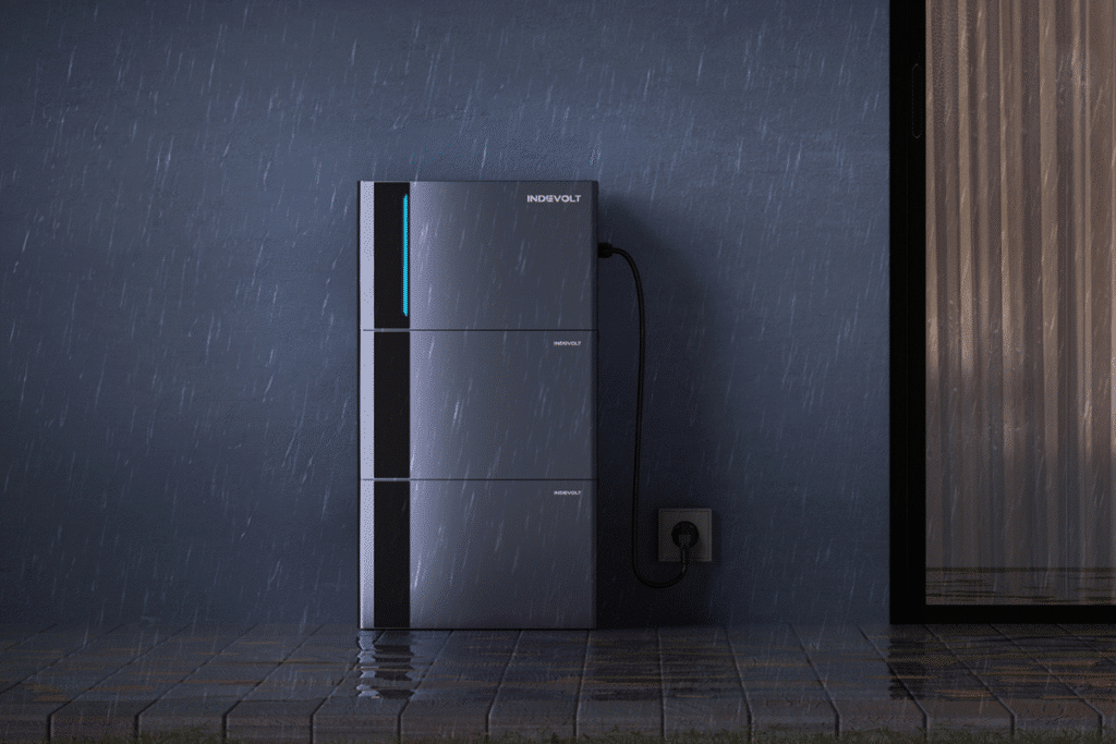 PowerFlex 2000 thuisbatterij IP65 bescherming buiten plaatsen