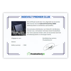 Indevolt certificaat