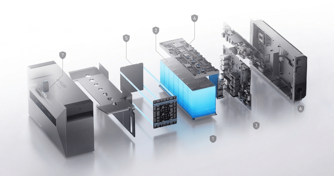 Anker Solix Max thuisbatterij onderdelen