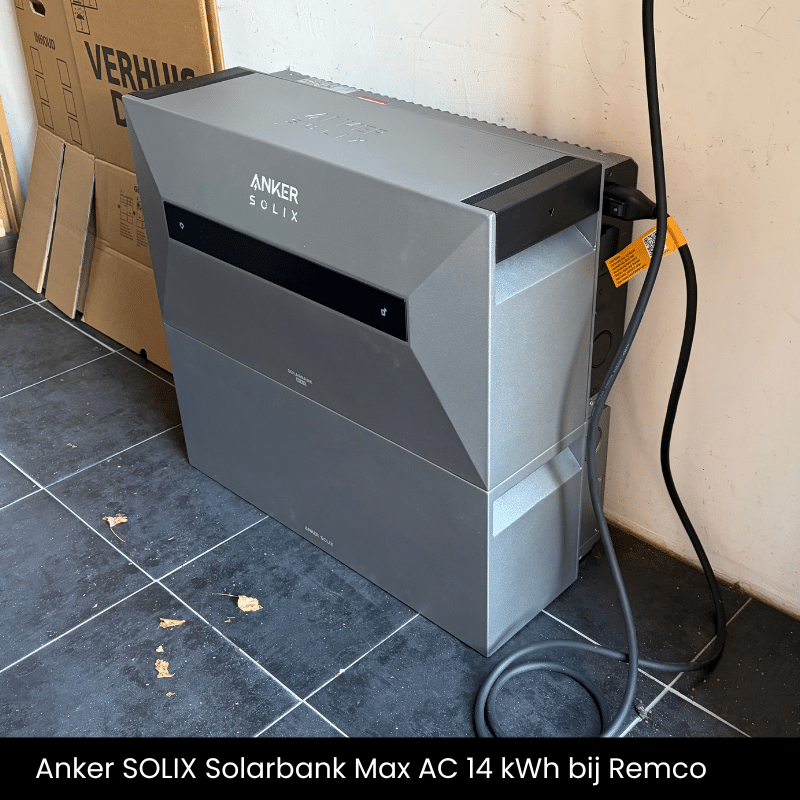Klant installatie Remco Solarbank Max AC thuisbatterij