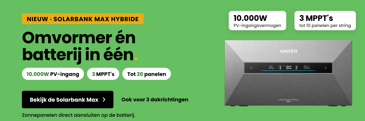 Anker SOLIX Solarbank Max Hybride thuisbatterij met stekker