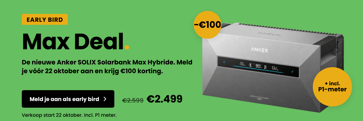 Anker SOLIX Solarbank Max thuisbatterij deal