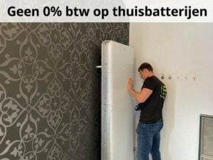 Thuisbatterij: geen 0% btw, wel btw terugvragen